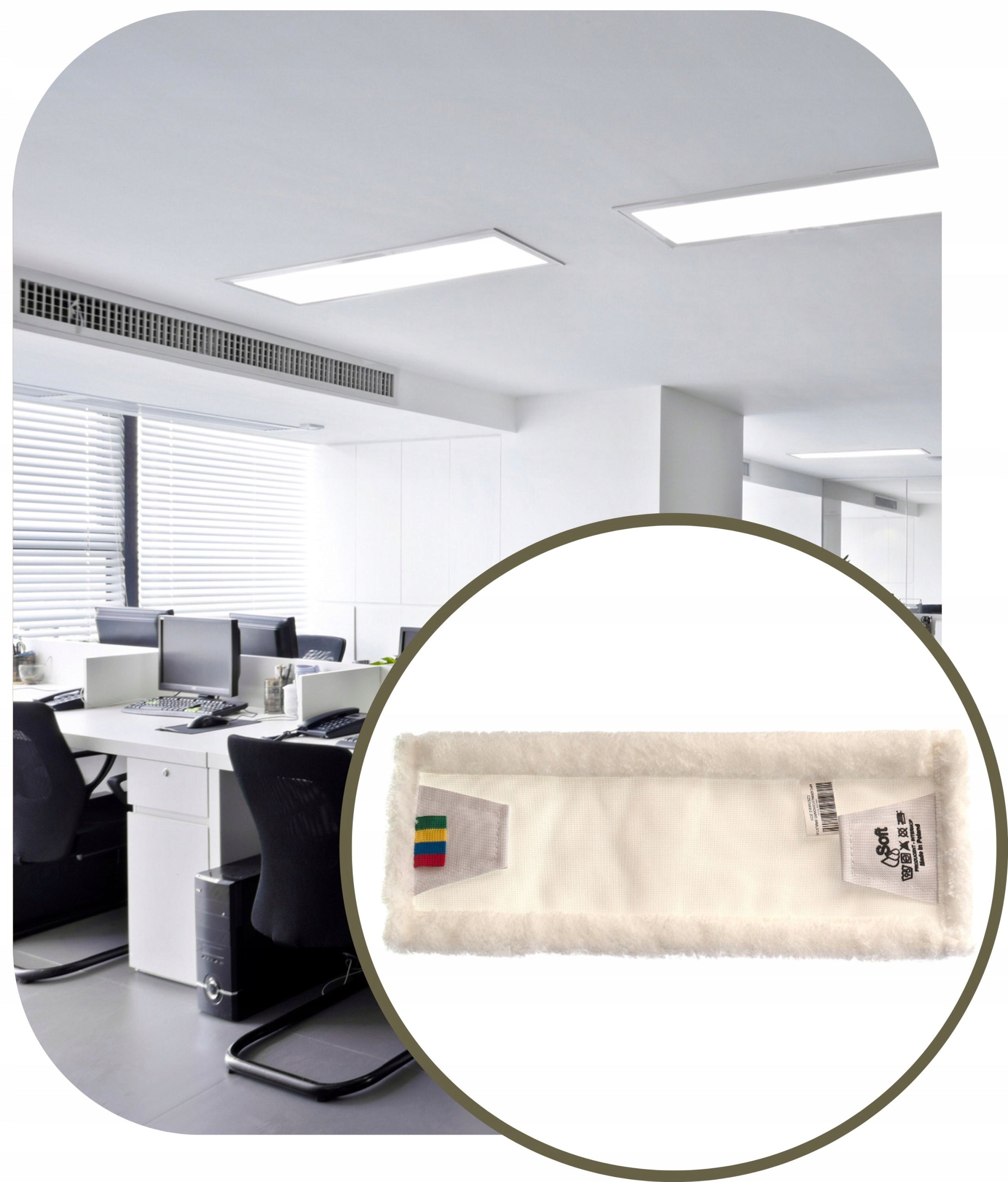 Refill for Mop Soft Flat Cliper Microphase for All Surfaces 40 cm Packaging status original