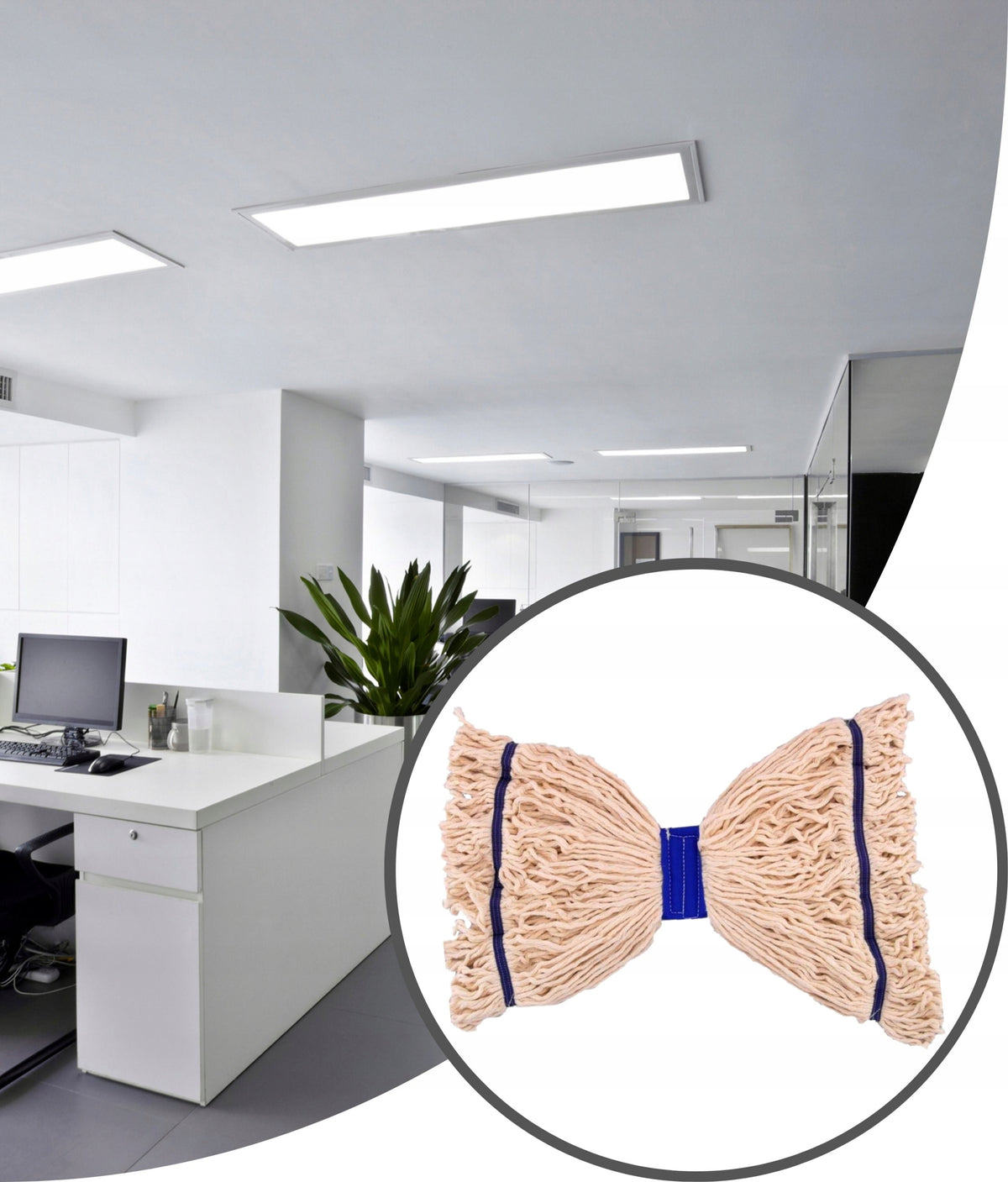 Refill for String Mop Soft Cotton Absorbent for School Office Home 400g Manufacturer code MK400