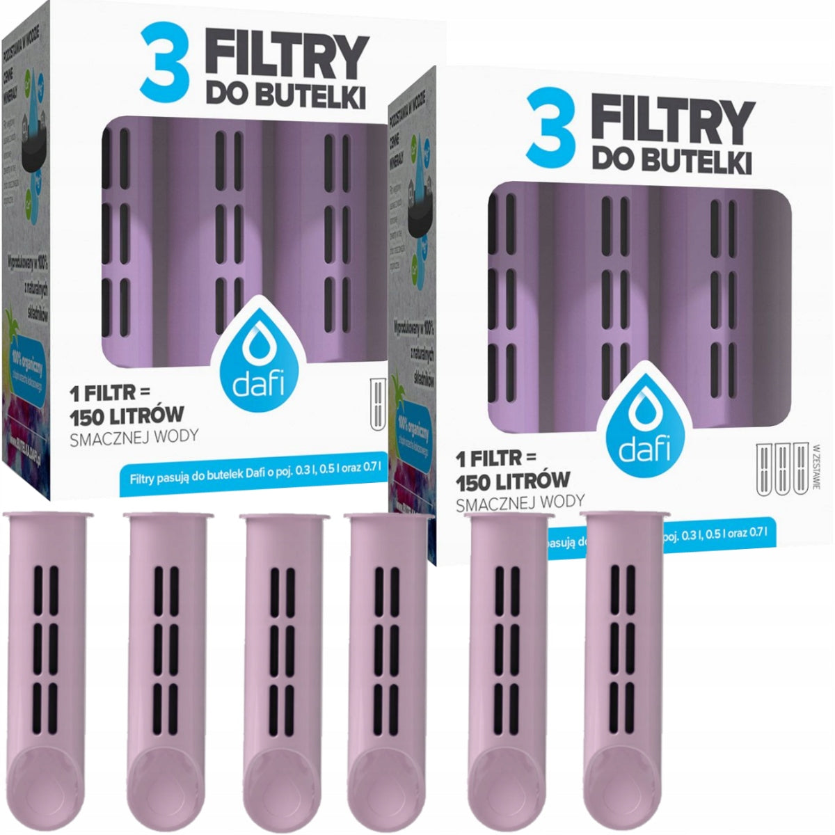 Refills for filter bottle Dafi Soft Solid blueberry 6 pcs + toothbrush Manufacturer code 2X070864+04281