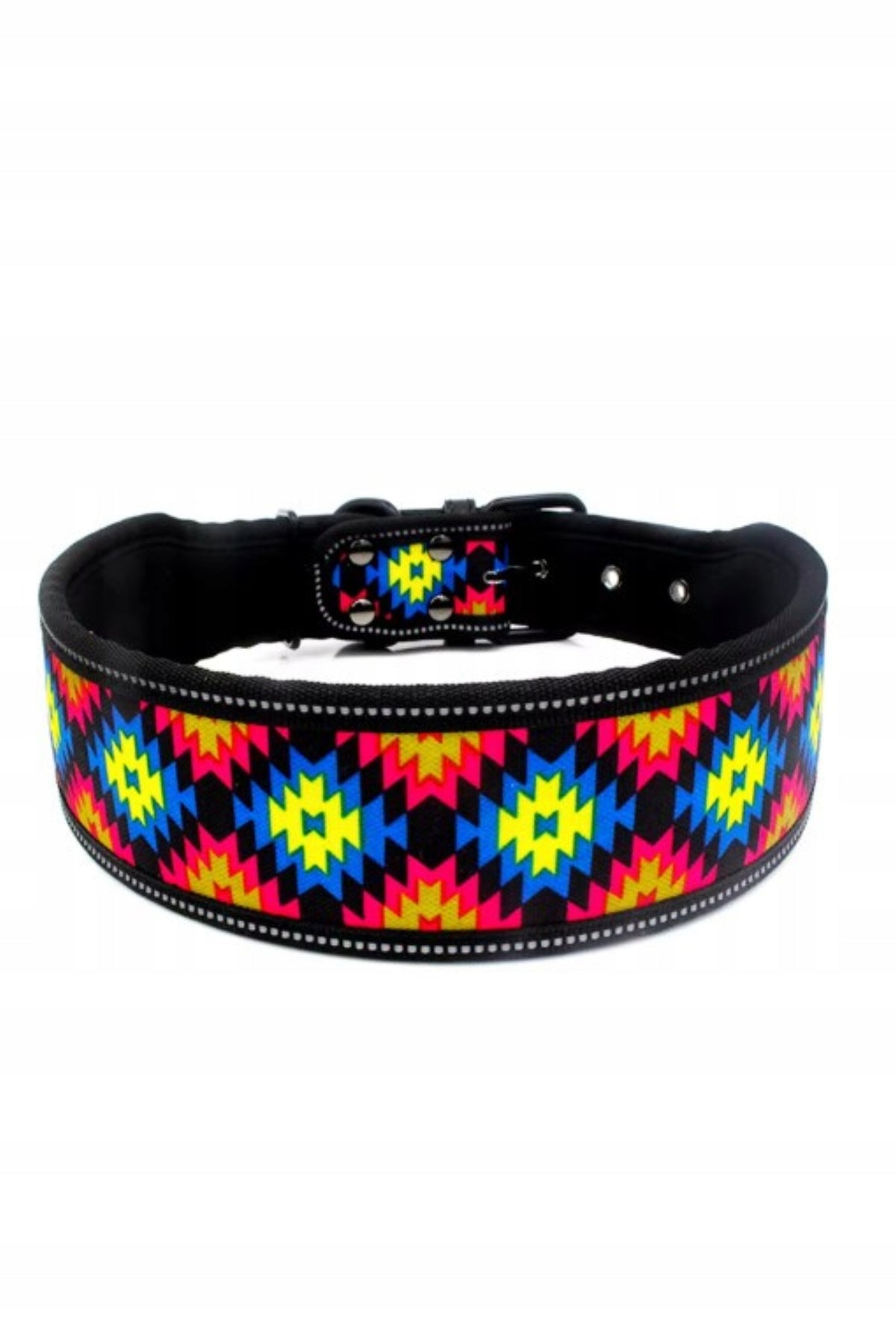 Reflective Dog Collar Adjustable Wide Stylish L Manufacturer code Szeroka obroża India L