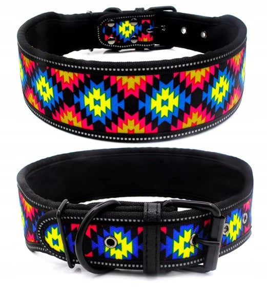 Reflective Dog Collar Adjustable Wide Stylish L Packaging status original