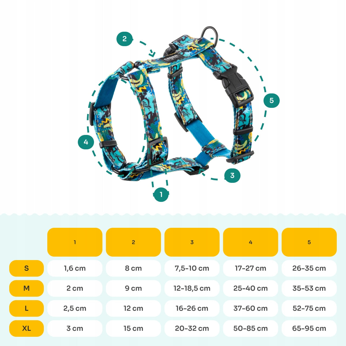 Reflective Harness Guard For Dog CHABA | Carnival Pattern | NO ABSORB Brand Chaba