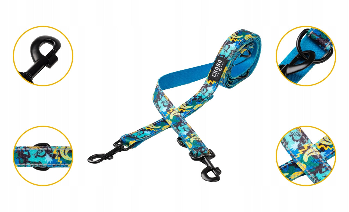 Reflective Lanyard For Dog 260 cm CHABA | Pattern Carnival | Color multicolor