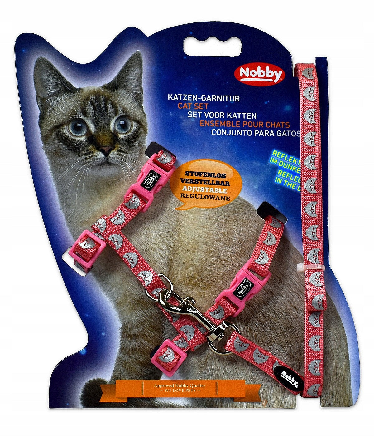 Reflective Lightweight Harness with Lanyard for CAT Nobby