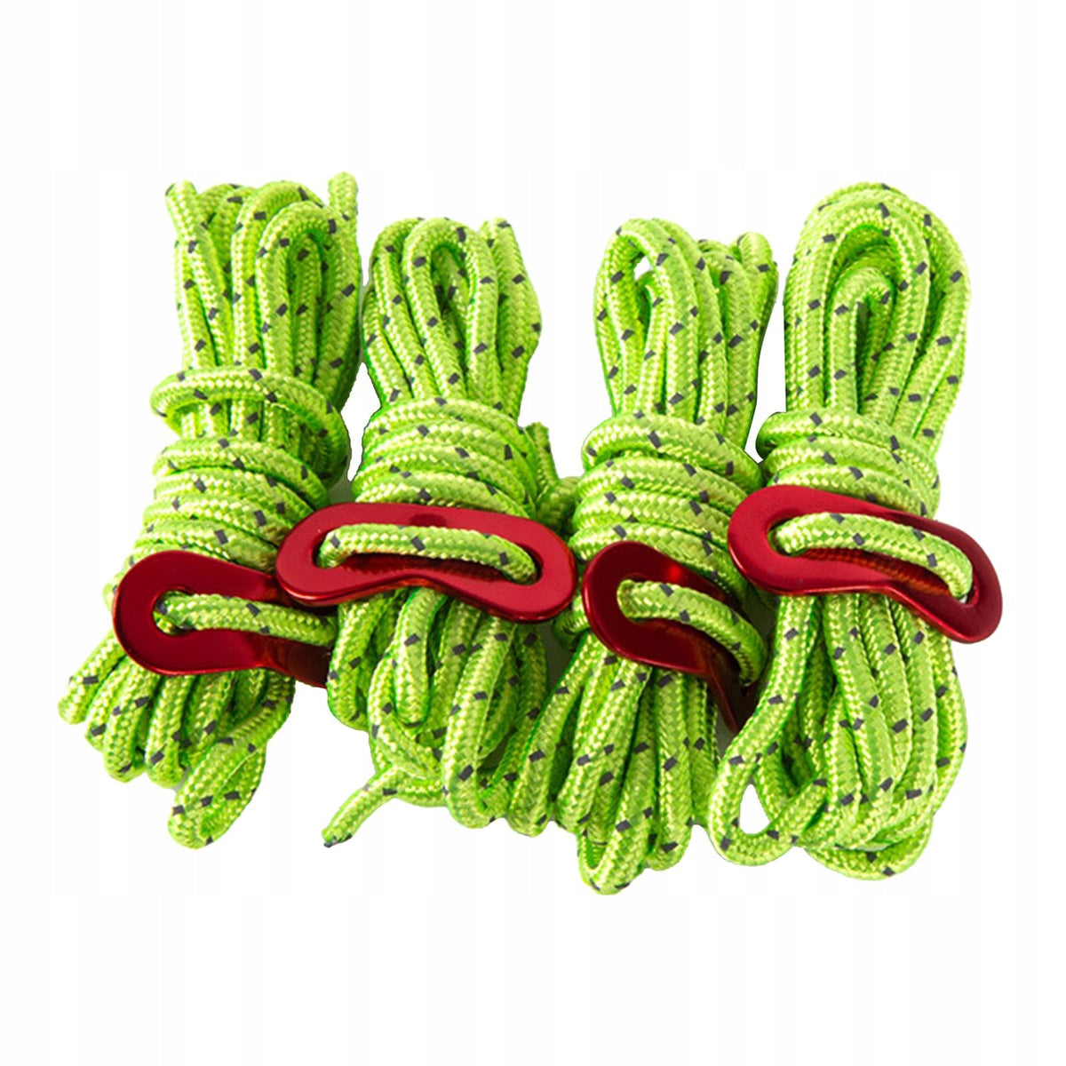 Reflective Nylon Guyline Tent Rope Adjustable Paracord Camping Cord Green