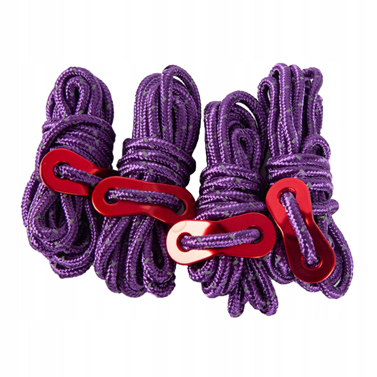 Reflective Nylon Guyline Tent Rope Adjustable Paracord Camping Cord Purple