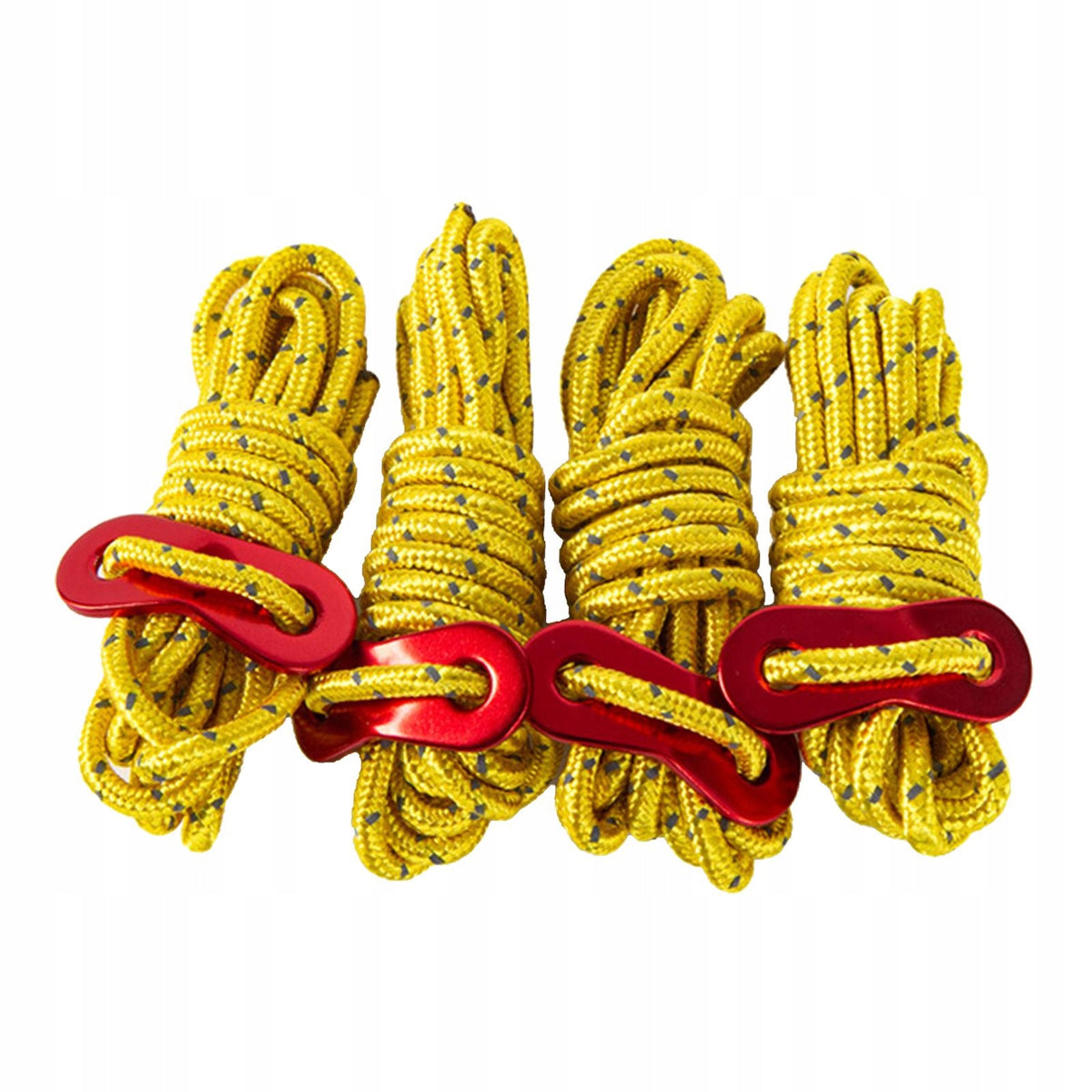 Reflective Nylon Guyline Tent Rope Adjustable Paracord Camping Cord Yellow
