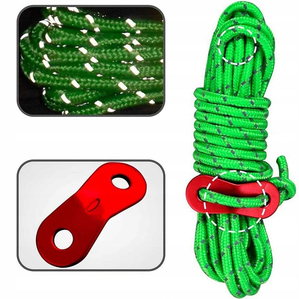 Reflective Tent Ropes with Tensioner Regulator for Camping Tents Manufacturer code 4894791783534