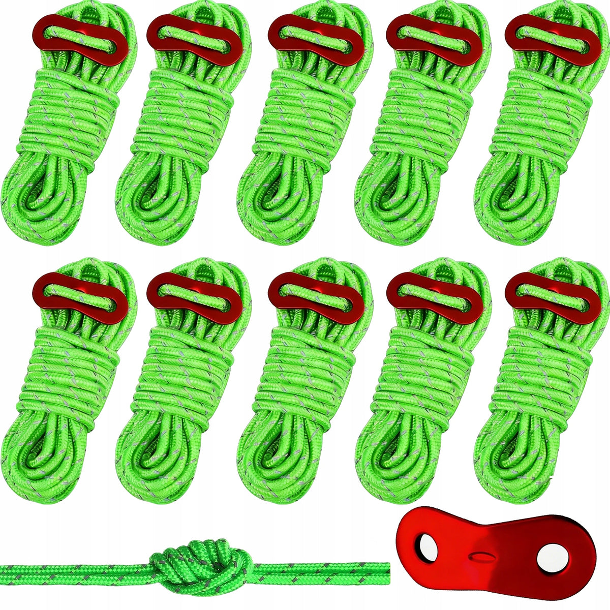 Reflective Tent Ropes with Tensioner Regulator for Camping Tents