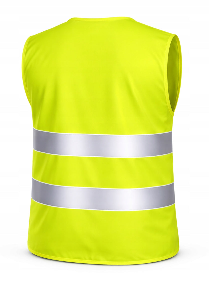 Reflective Vest WARNING ROAD VEST 2 category visibility Manufacturer code FLASH YELLOW