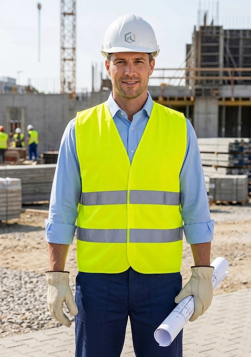 Reflective Yellow Warning Work Vest with Reflective Belts r.L Packaging status original
