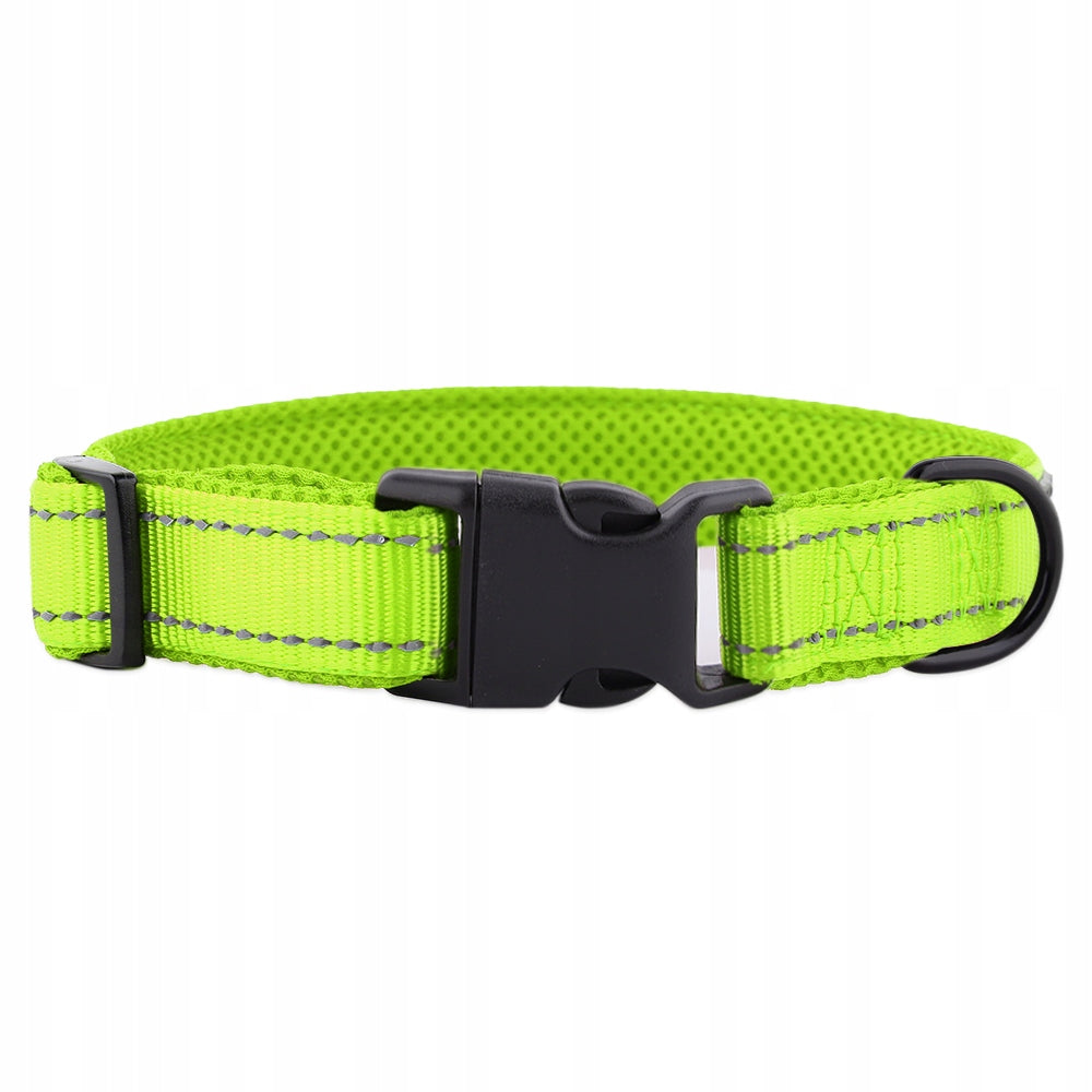 Reflective collar for dog strong material solid HUGGY DOGGY green M Packaging status original