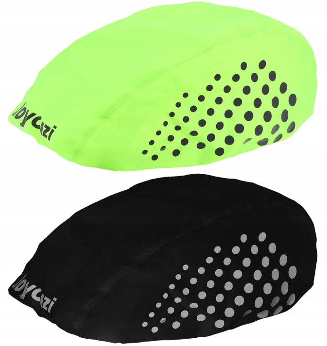 Reflective cover for bicycle helmet 2 pieces