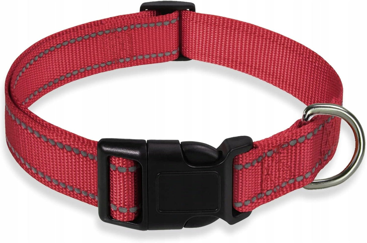Reflective fabric dog collar size S