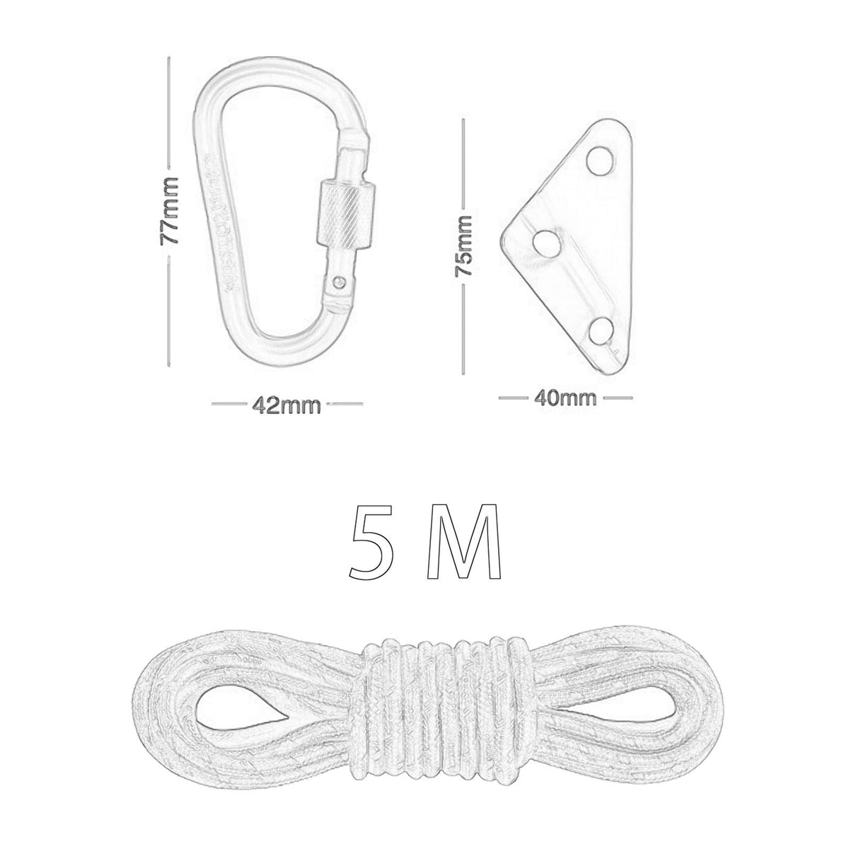 Reflective guyline Guy Lines with Tensioner Paracord Rope Wind Dark Green Packaging status original