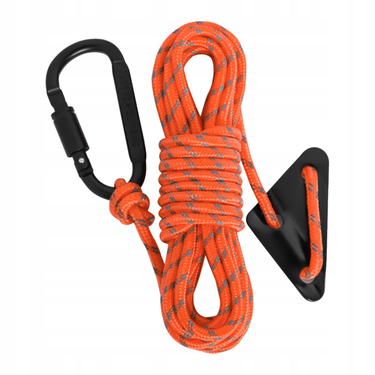 Reflective guyline with Aluminum Adjuster Tensioner 5M Long Tent Orange