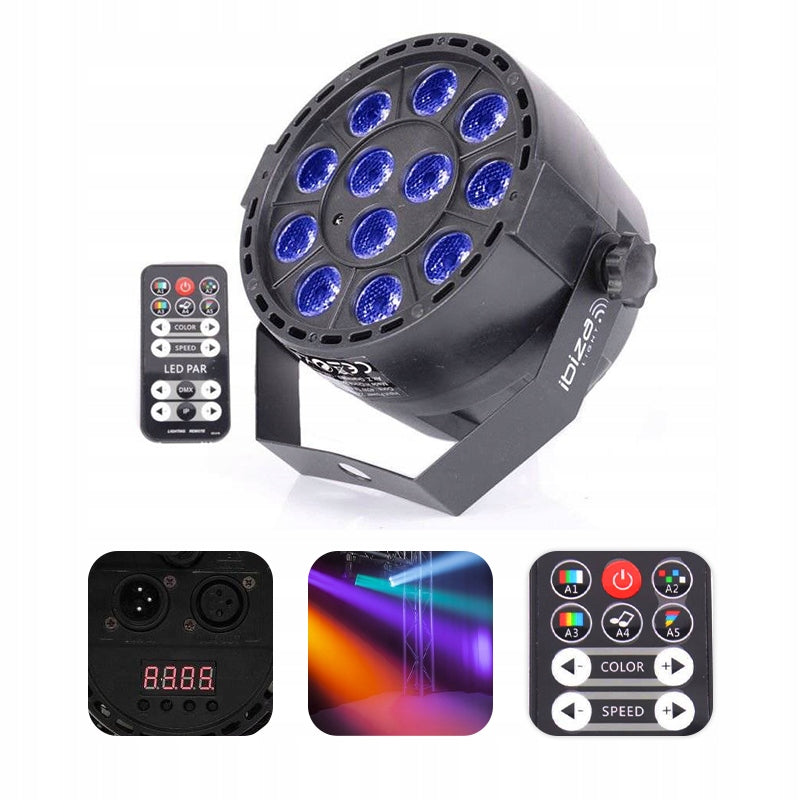 Ibiza PAR-MINI-RGB3 Lichteffekt 12x 3W RGB LED, schwarz 