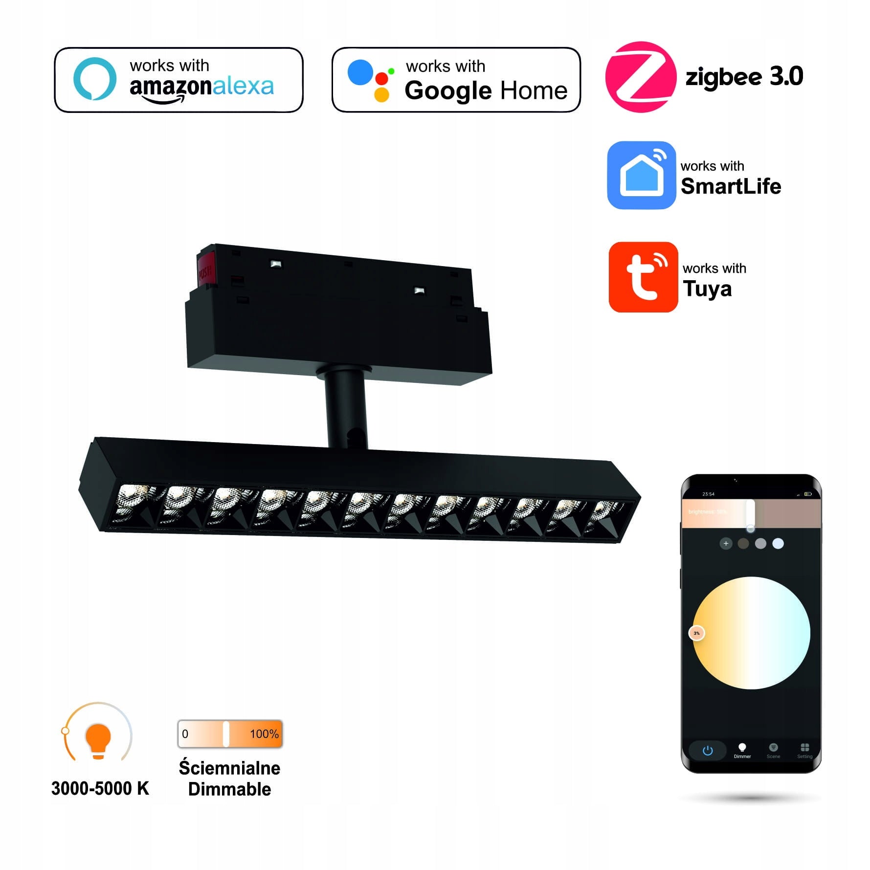 Integrierte LED-Leuchte, neigbar 
