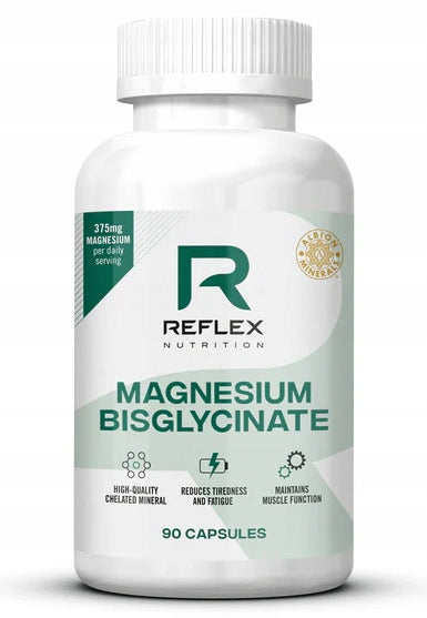 Reflex Magnesium Diglycinate 375mg Fatigue Contractions Muscle Pain Magnesium 90caps