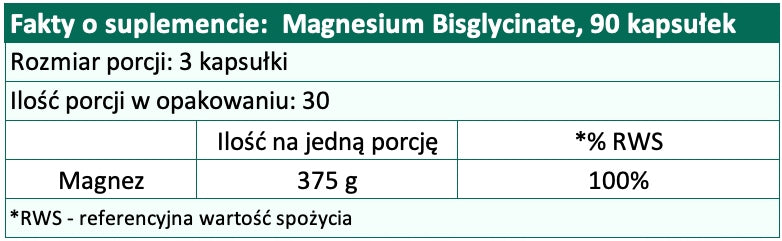 Reflex Nutrition - Magnesium Bisglycinate | 90 caps. Packaging status original
