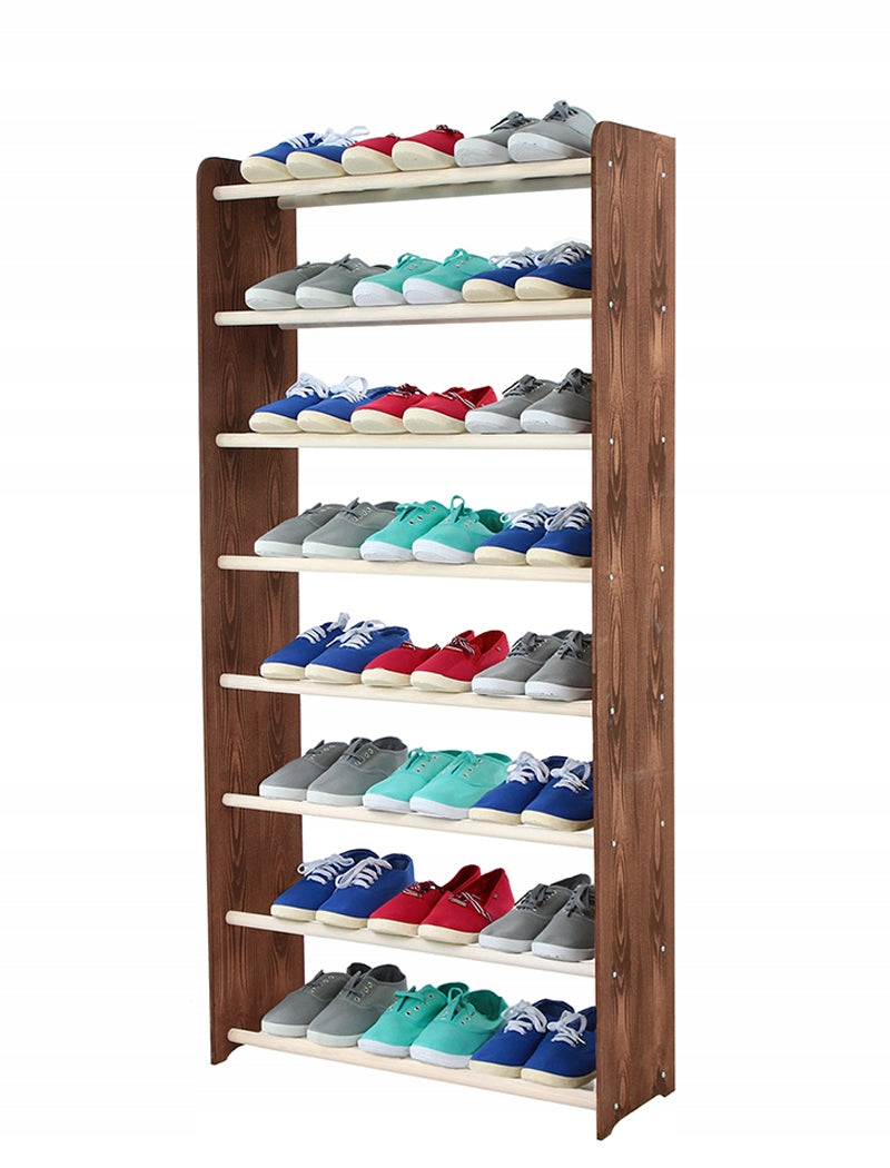 Schuhregal RBS865, dunkelbraun/weiß 