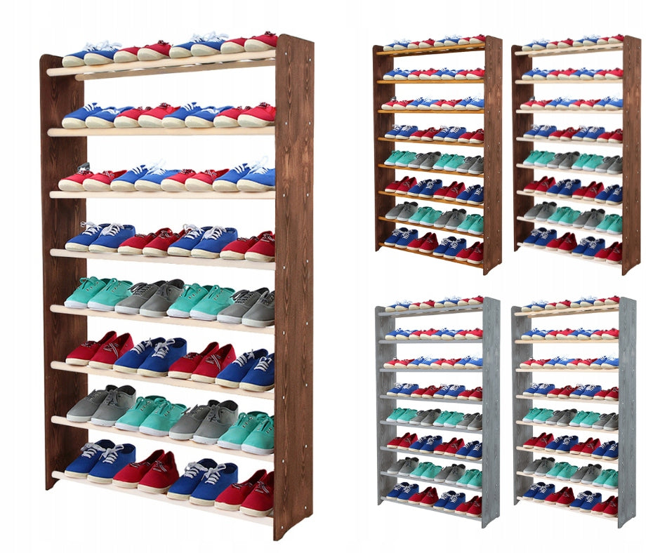 Schuhregal RBS890, dunkelbraun/weiß 