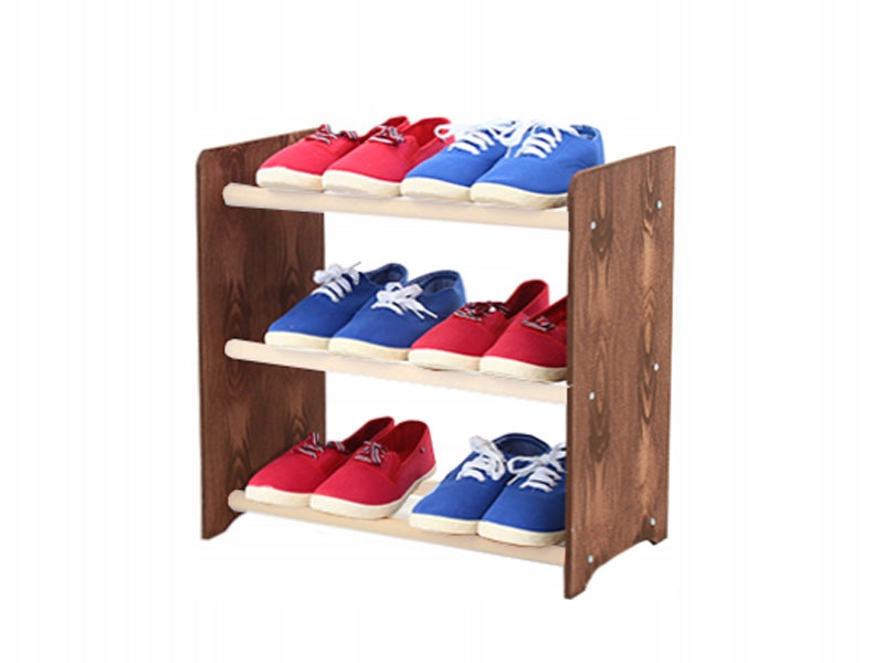 Schuhregal RBS345, dunkelbraun/weiß 