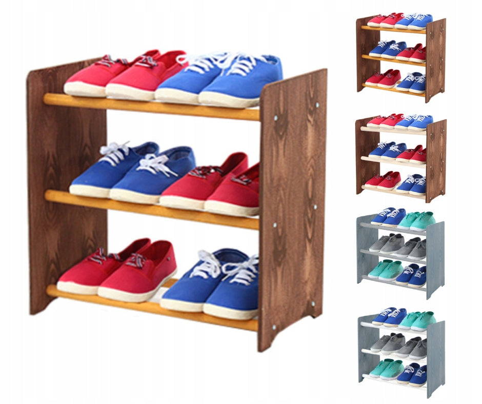Schuhregal RBS345, dunkelbraun/braun 