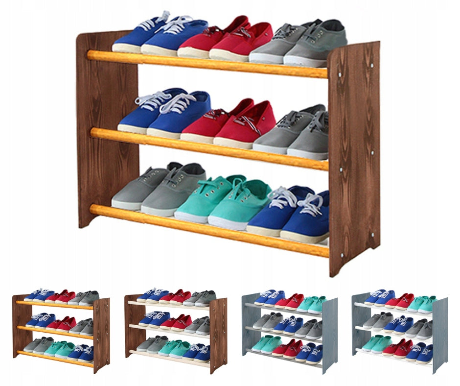 Schuhregal RBS365, dunkelbraun/braun 