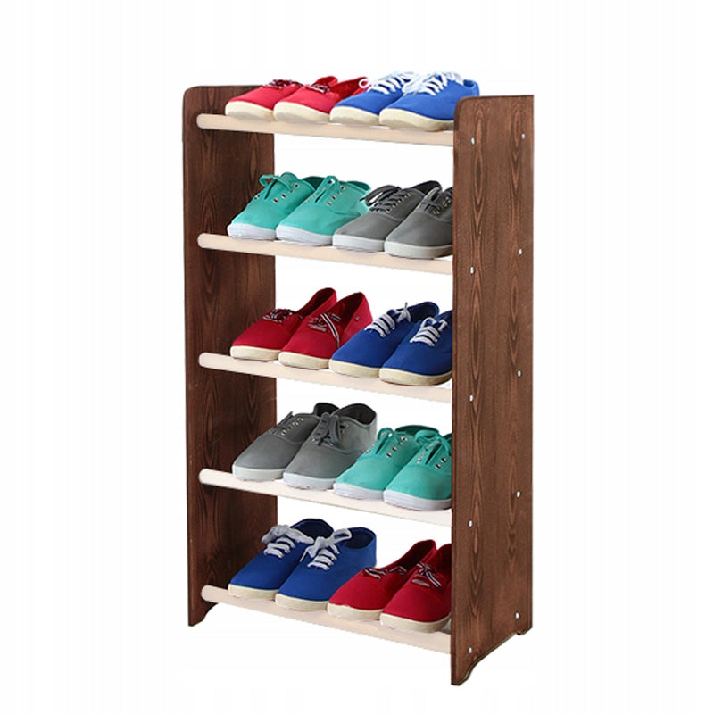 Schuhregal RBS545, dunkelbraun/weiß 