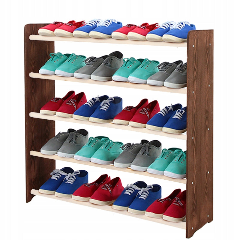 Schuhregal RBS590, dunkelbraun/weiß 