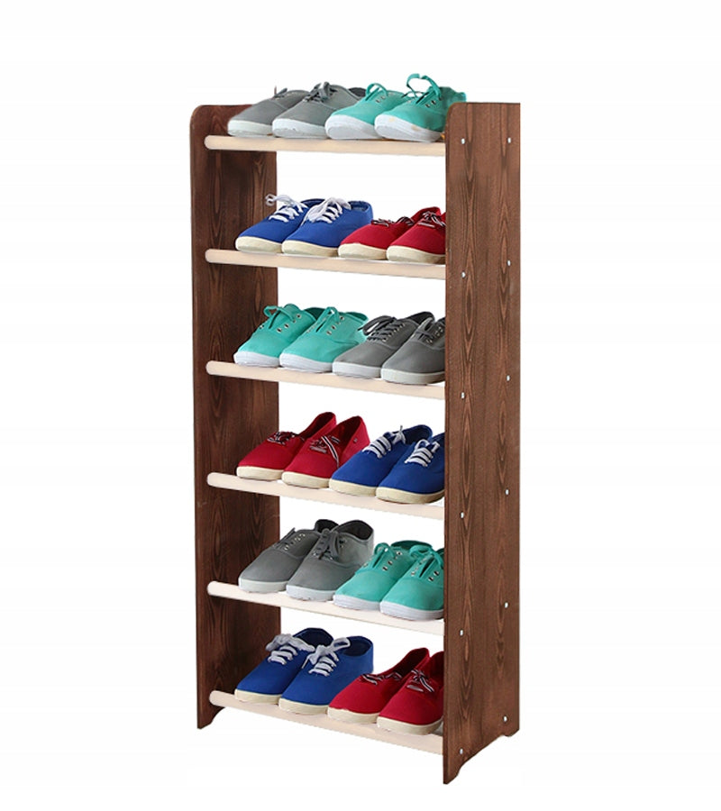 Schuhregal RBS645, dunkelbraun/weiß 