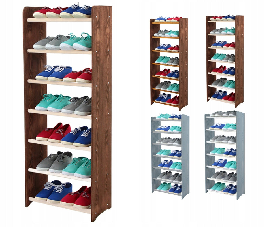 Schuhregal RBS745, dunkelbraun/weiß 
