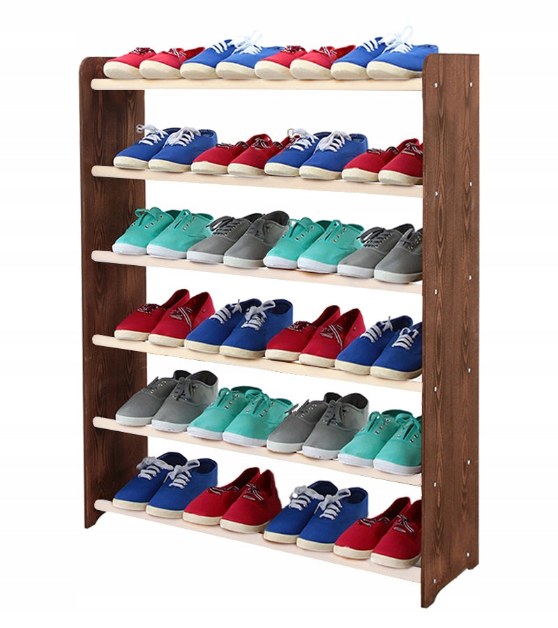 Schuhregal RBS690, dunkelbraun/weiß 