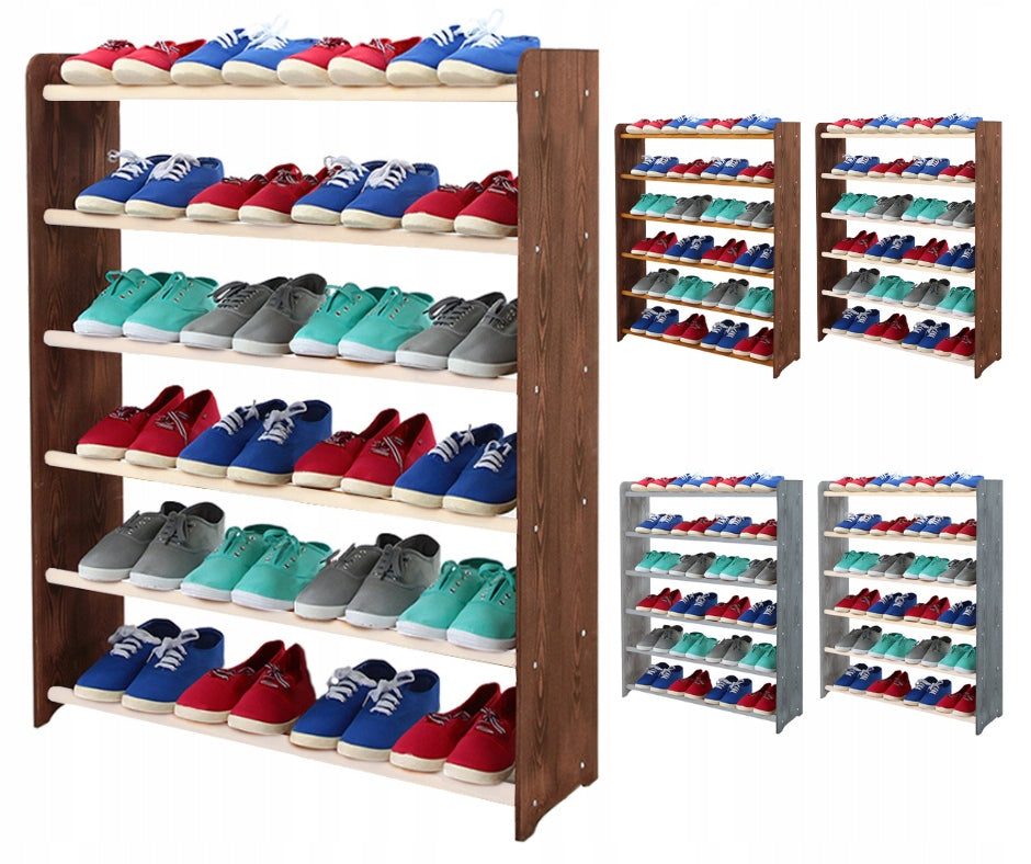 Schuhregal RBS690, dunkelbraun/weiß 