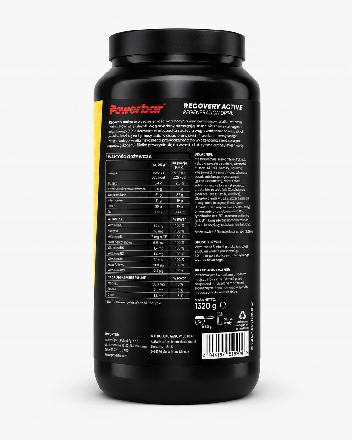 Regenerative Conditioner PowerBar Chocolate 1210 g regeneration after training Packaging status original