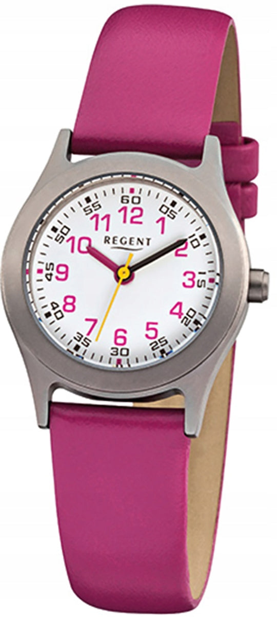 Regent Leather Childrens Watch Quartz Watch Bracelet pink URF946