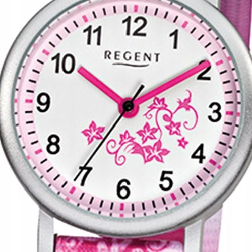 Regent textile childrens watch quartz watch bracelet pink white URF727 Brand Regent