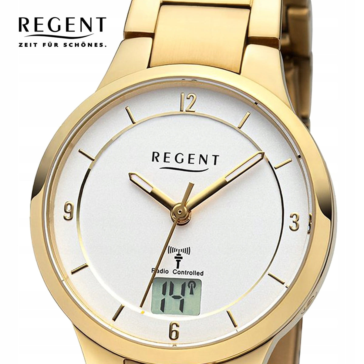 Regent womens radio controlled watch analogue-digital metal URFR289 Brand Regent