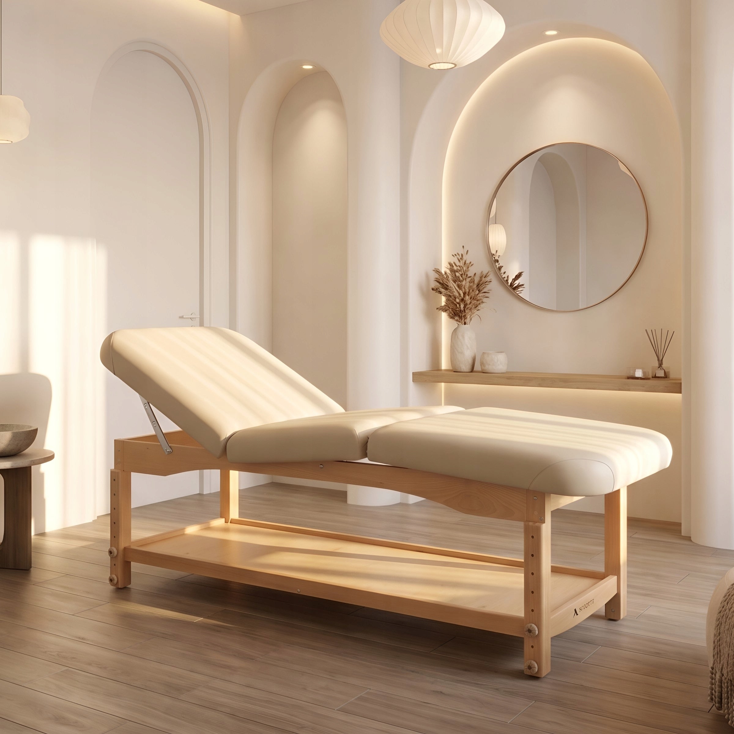 Rehabilitation Massage Couch Wooden Nova 3 Segments With Shelf Adjustment Manufacturer code G-LEDRAK033A003D