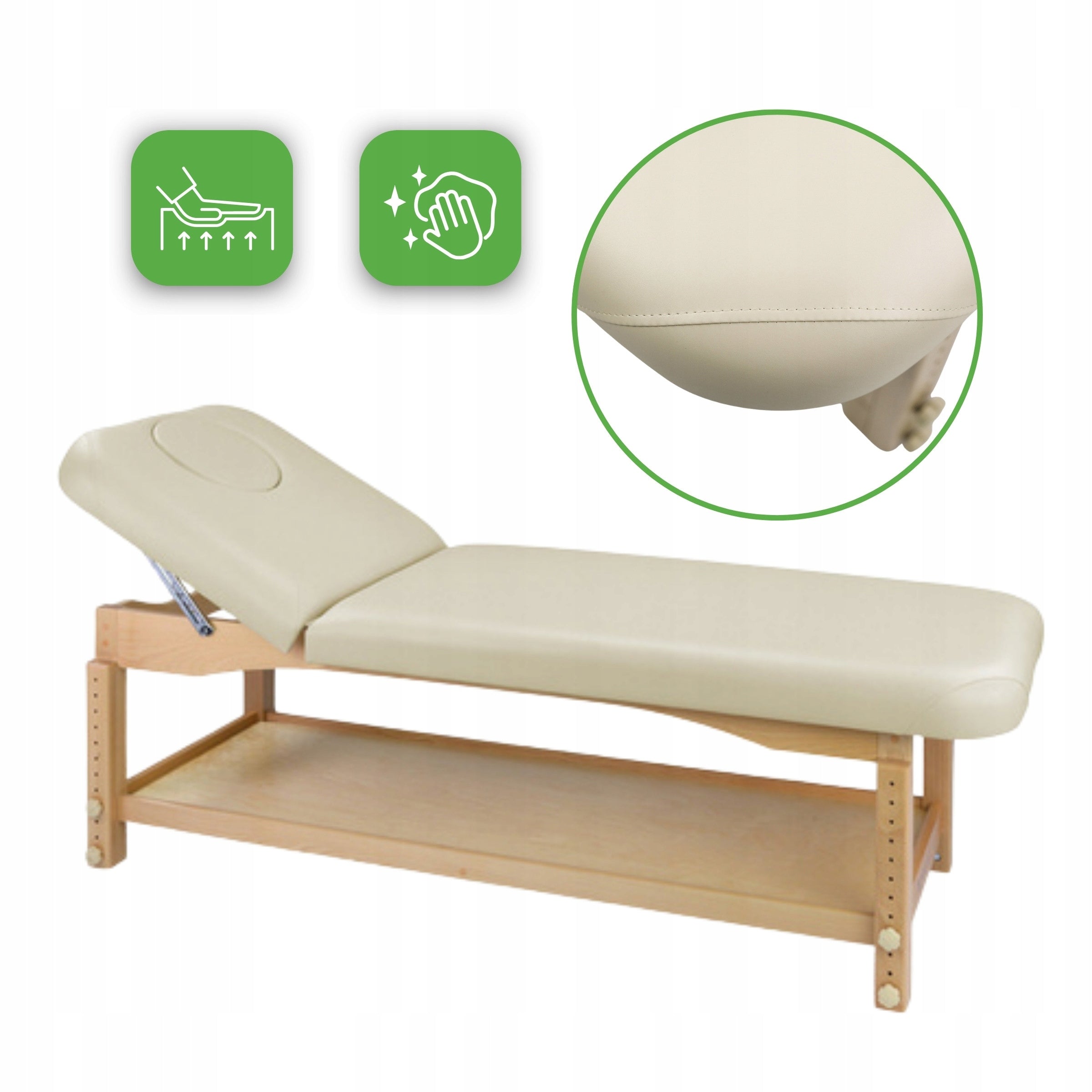 Rehabilitation Massage Couch Wooden Nova Comfort 70 Cm Face Hole Brand Habys