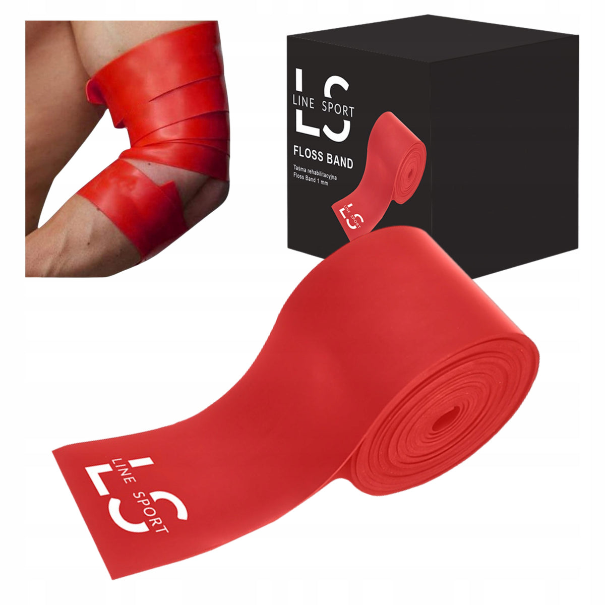 Rehabilitation Tape Latex Rubber Floss Band Line Sport Red 1 mm