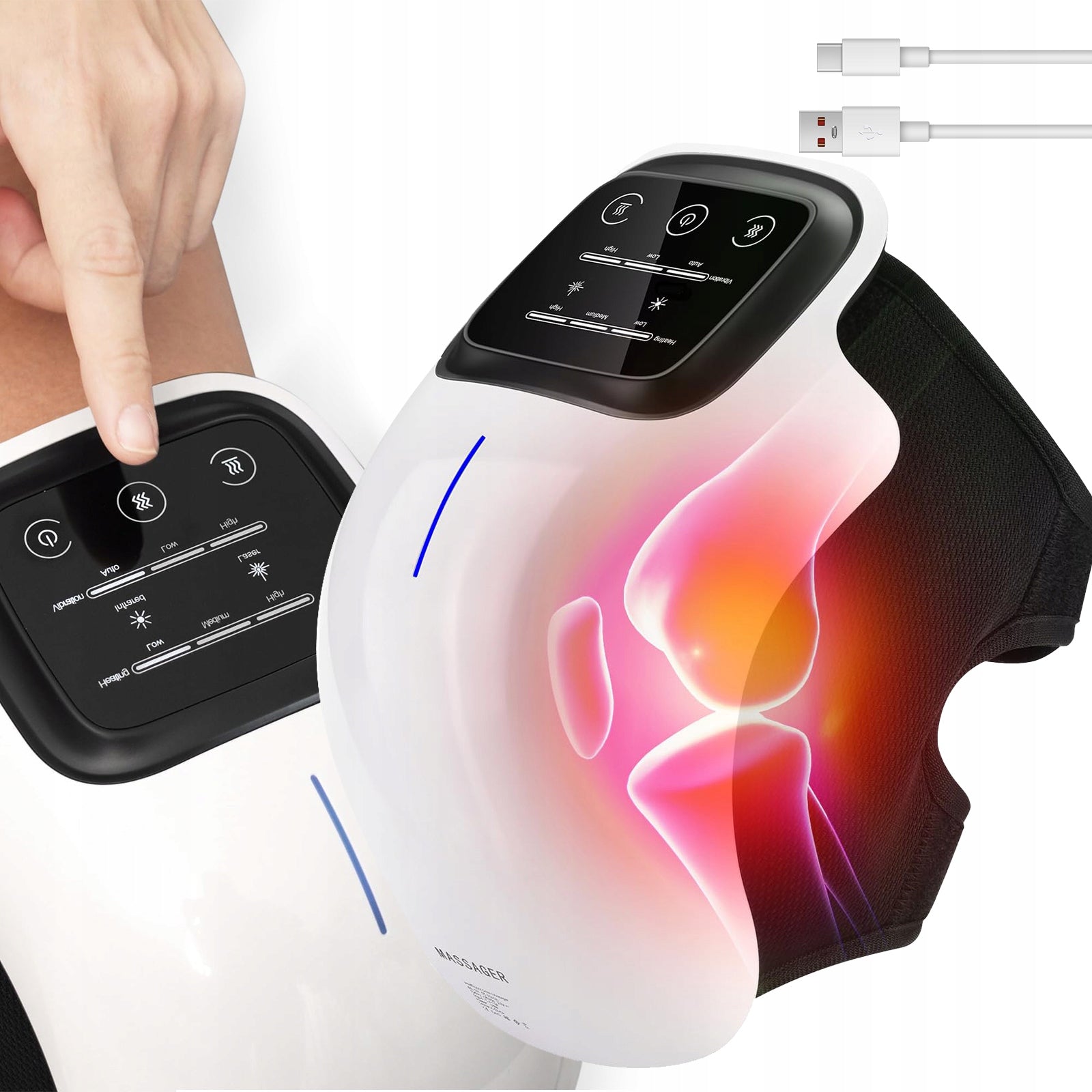 Rehabilitation massager ORTHOSIS ELBOW KNEE LASER VIBRATION currents heating Brand no brand