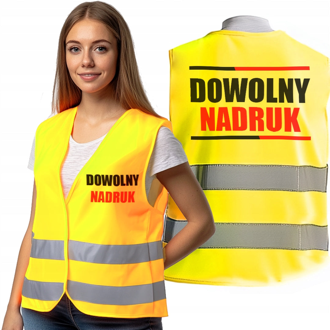 Reinforced Personalized Reflective Vest with Print Health and Safety Logo Season summer
