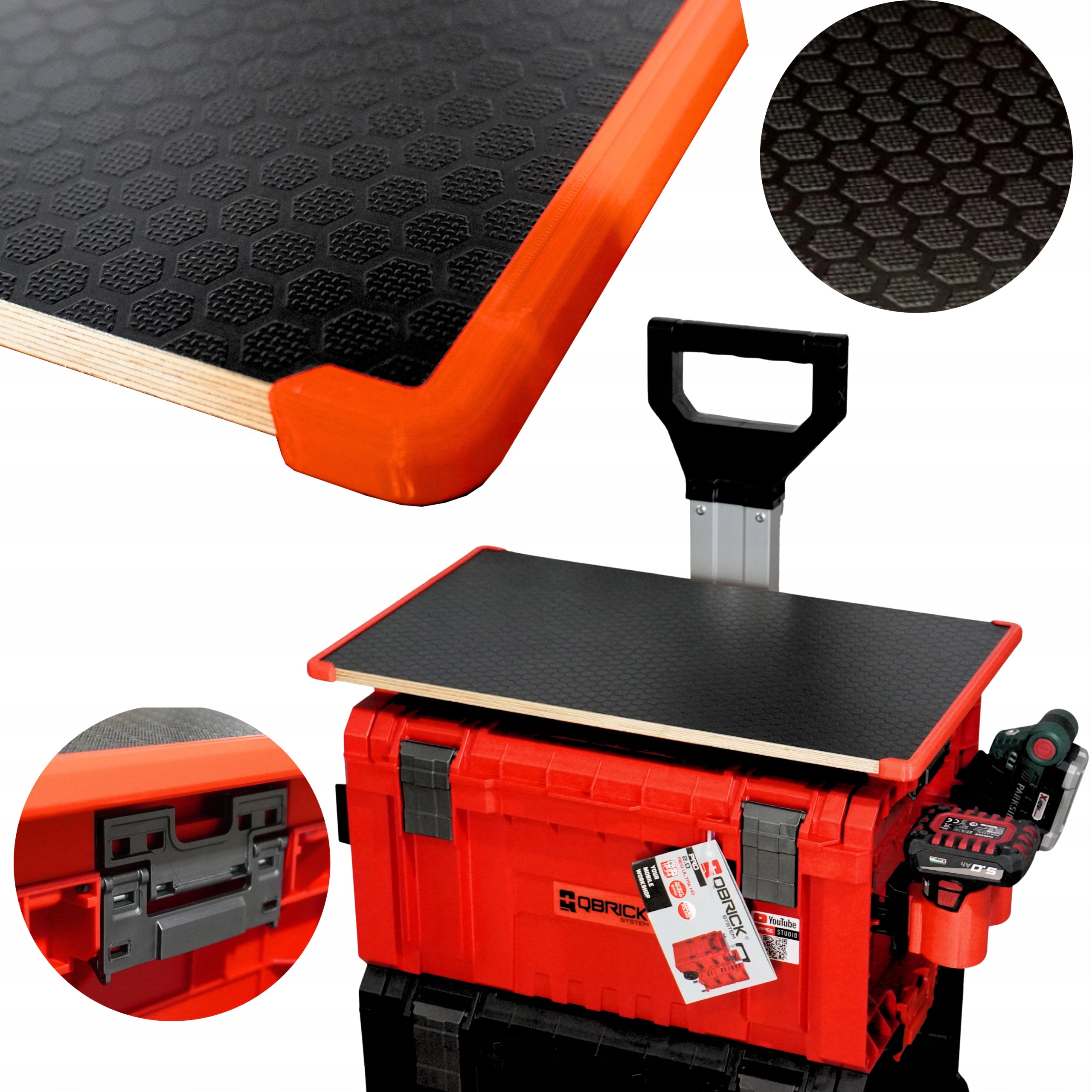 Reinforced top BYellow for Qbrick Pro 30x50 cm waterproof with hooks