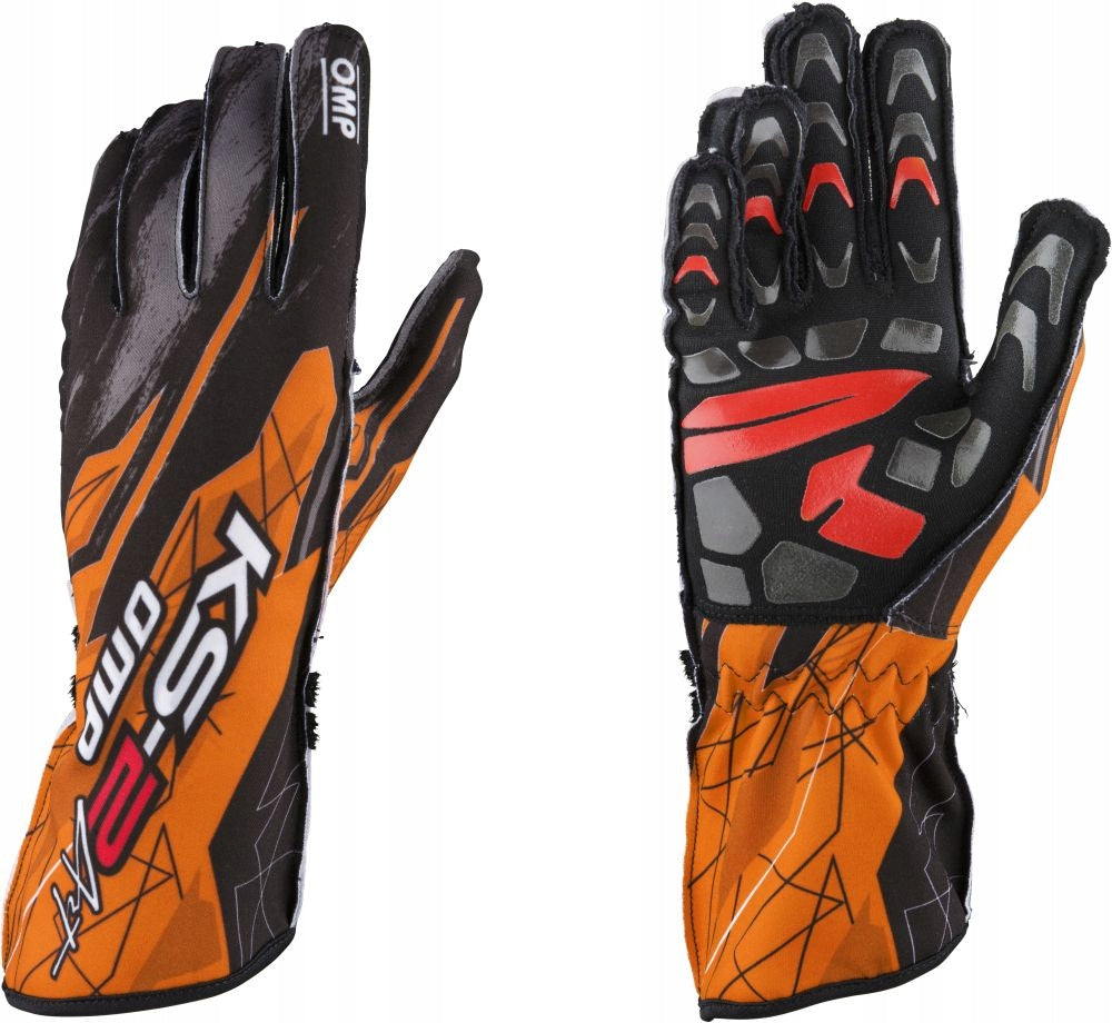 Fahrhandschuhe OMP KS-2 ART, orange/schwarz 