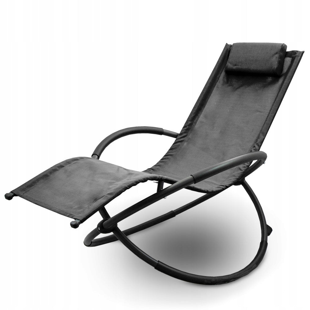 Gartenbett, 174x78x89 cm, schwarz 
