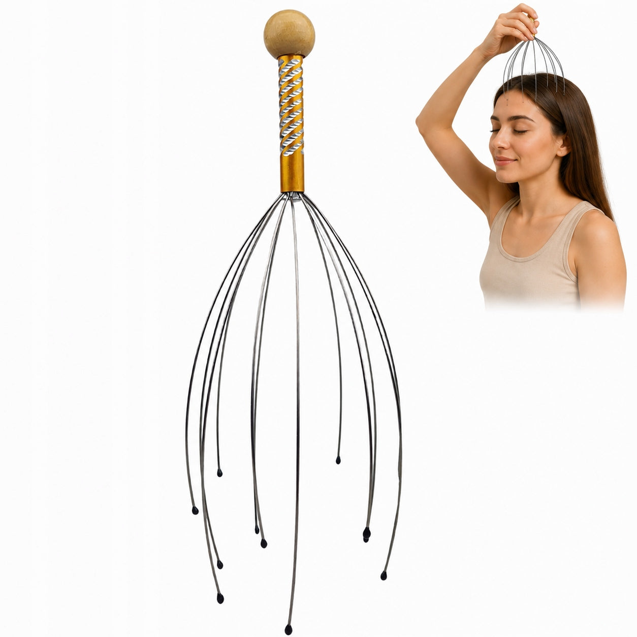 Relaxing Scalp Massager Spider AYURVEDIC LUX Scratcher