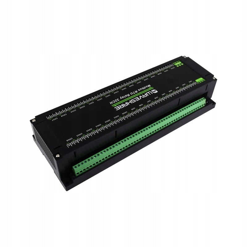 Relay module 32-channel RS485 Modbus RTU DIN Waveshare