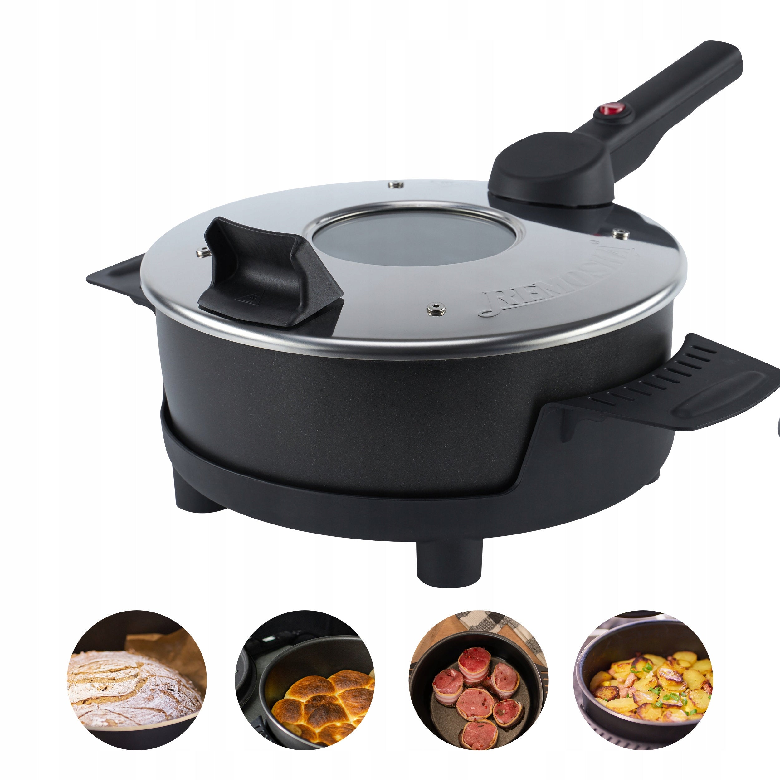Remoska Prima Glass P32F/01 4L black 580W